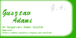 gusztav adami business card